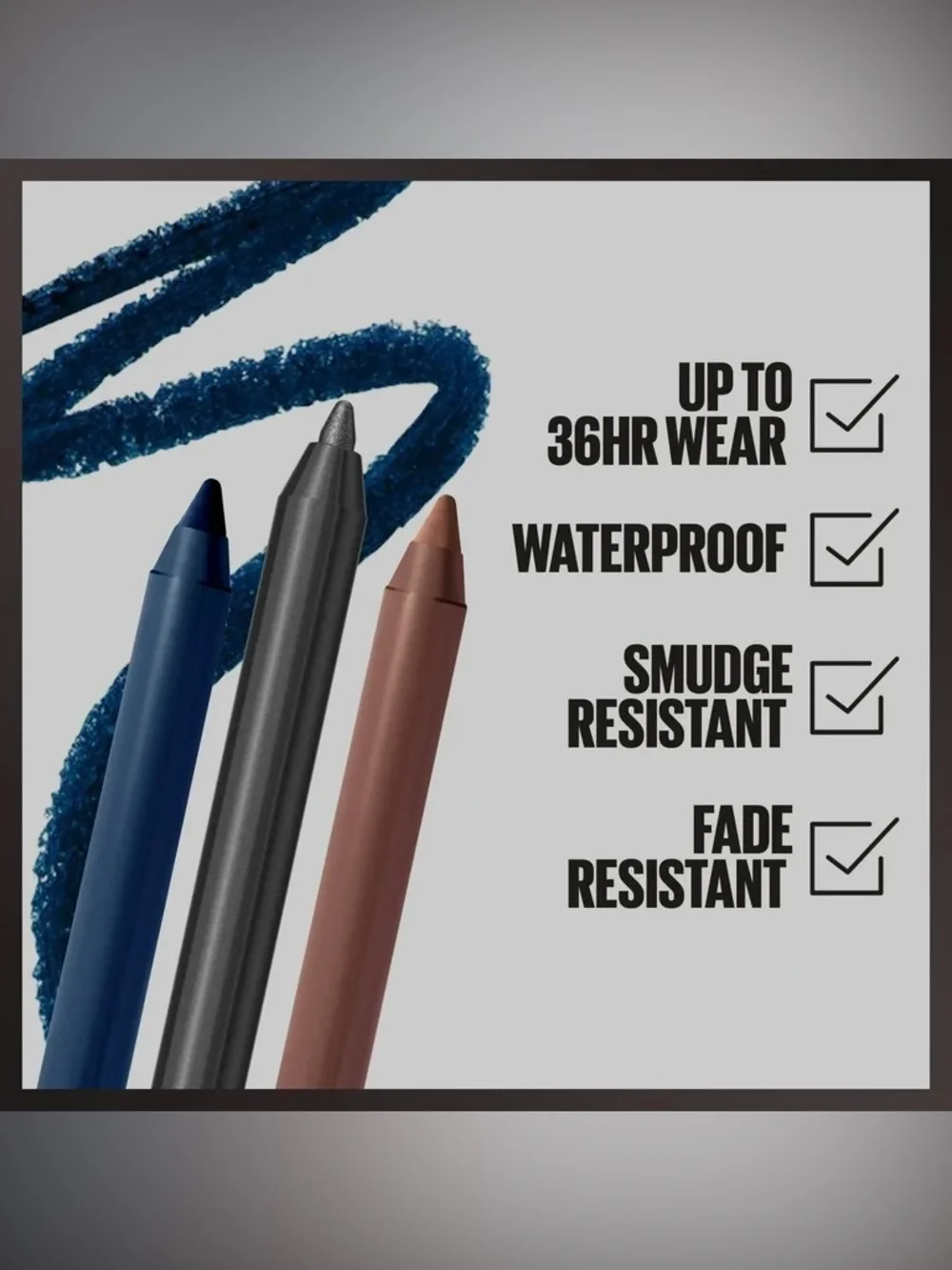 Maybelline Tattoo Studio Waterproof Gel Eyeliner Pencil - Arctic Skies, NEW